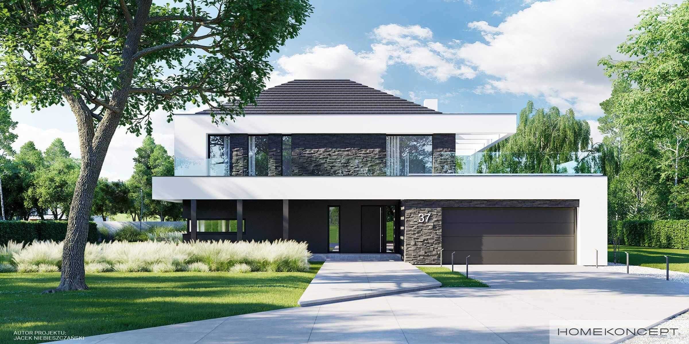 Gotowy projekt domu - Home Koncept 37 Dom o powichrzeni 186,56 m2