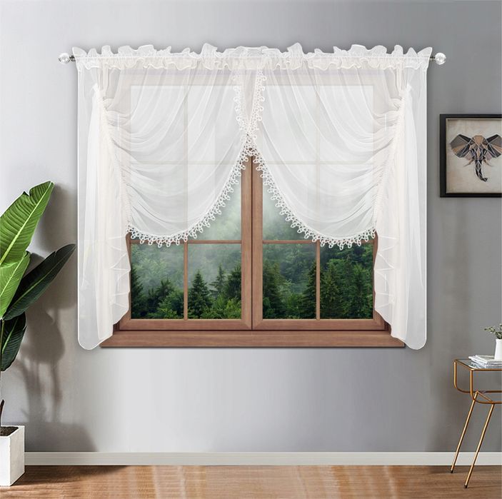 Firana Gotowa Woda 150X400 Firany Woal Gipiura