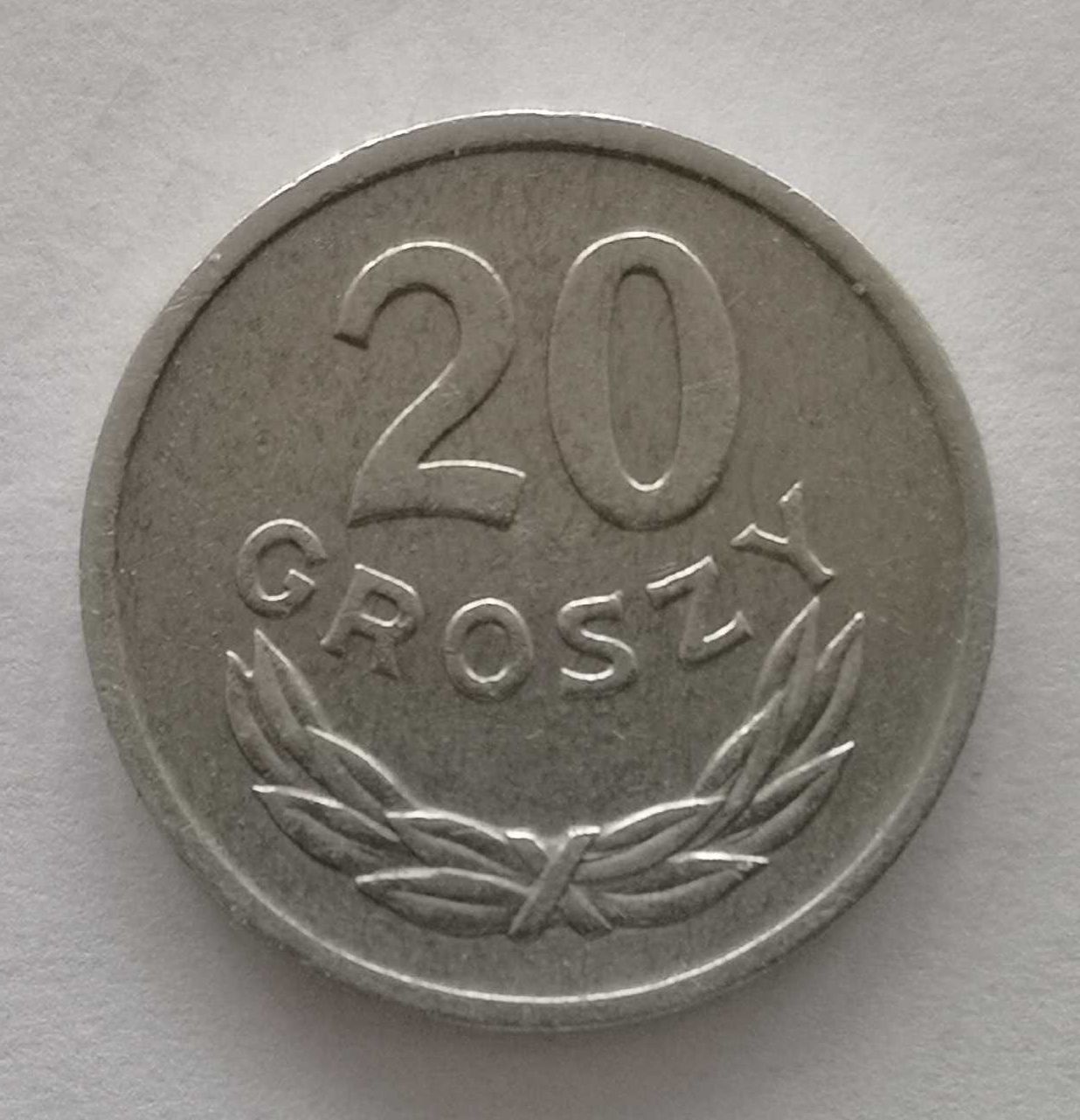 Moneta PRL 20 groszy 1975r.Al.Stan monety widoczny na zdjęciach.