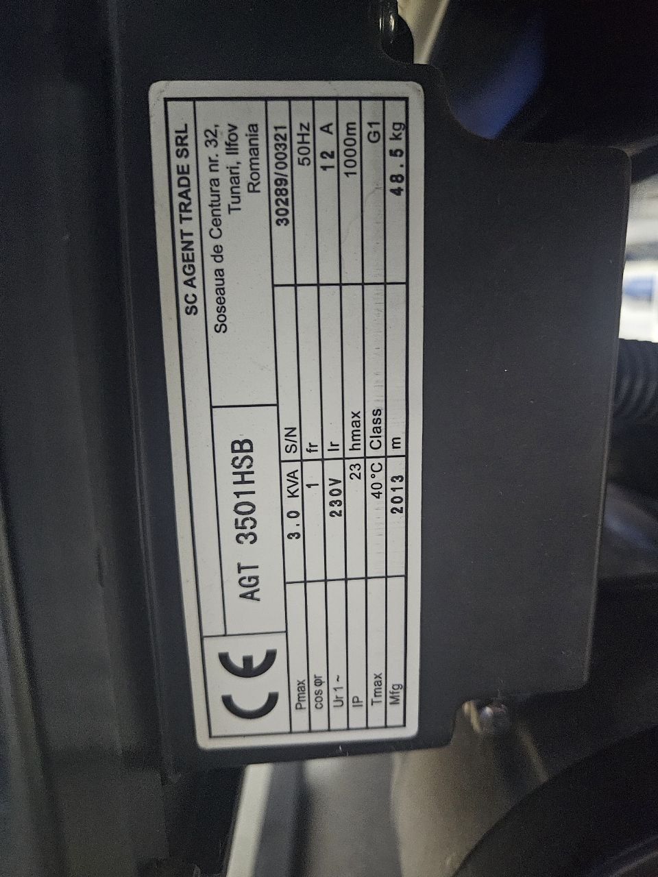 Генератор бензиновий AGT 3501 HSB Двигун Honda