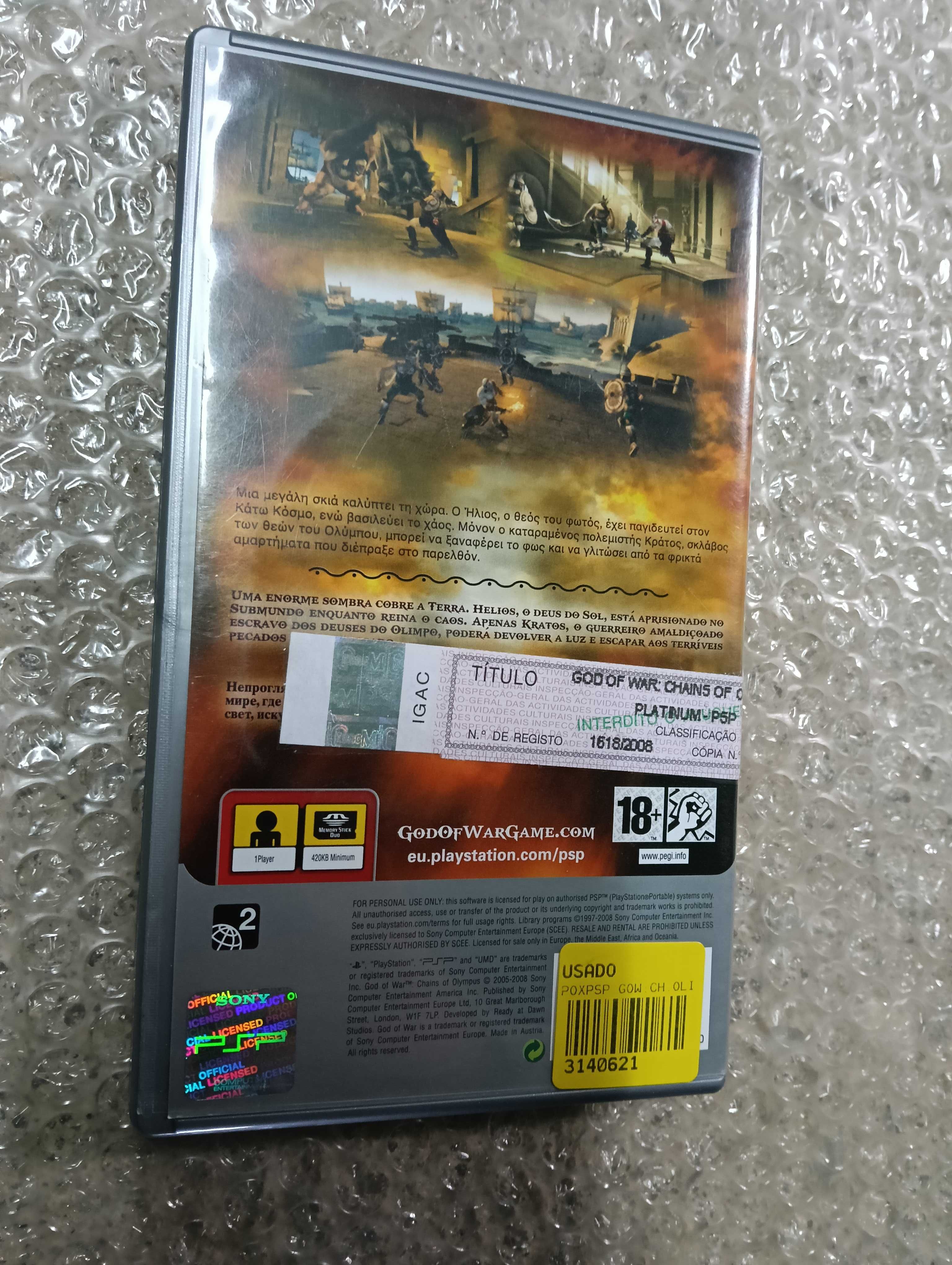 Jogo Playstation Portable PSP - God Of War: Chains Of Olympus
