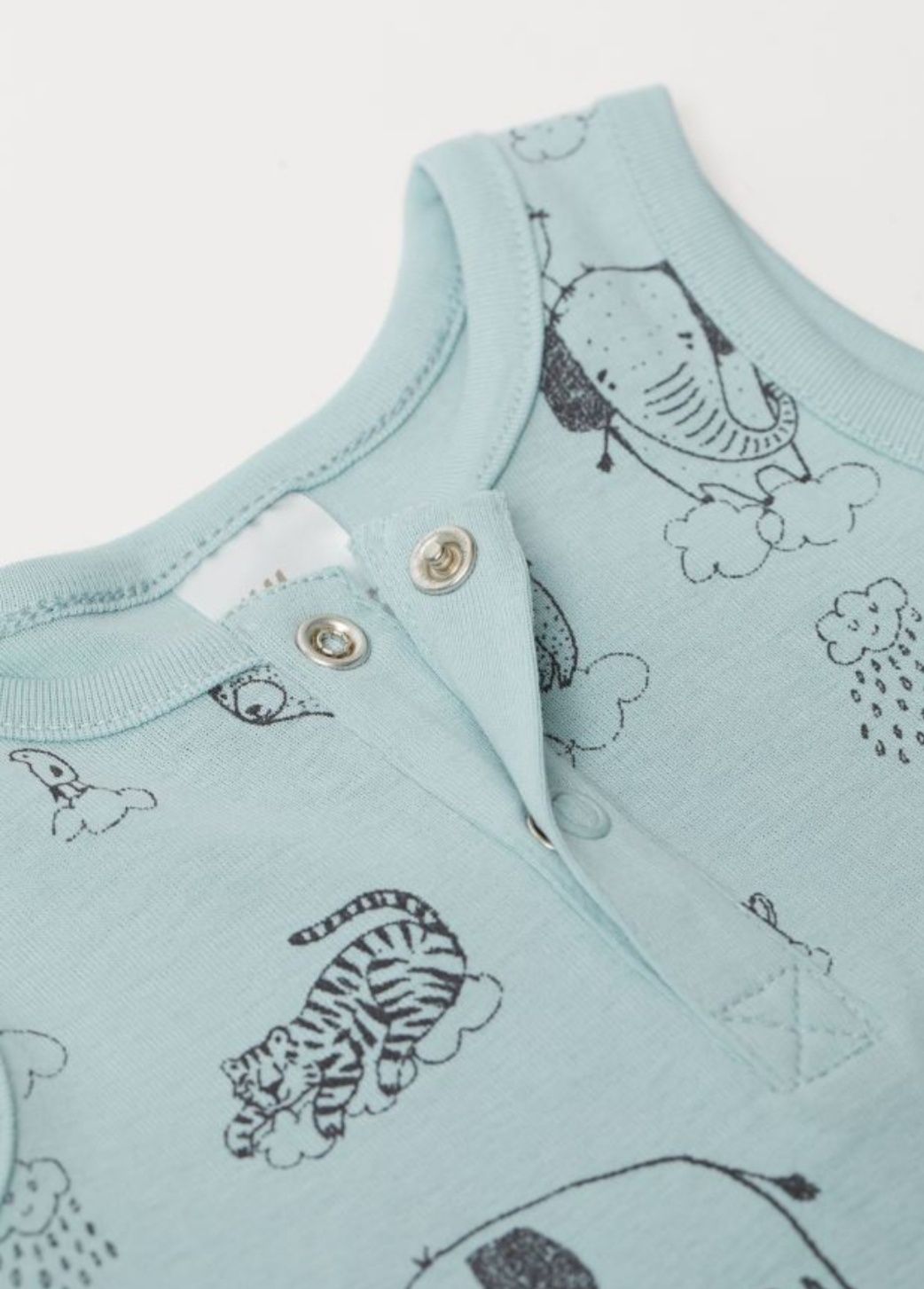rampersy 62 h&m ogrodniczki krótkie spodenki słonie słoniki zwierzątka