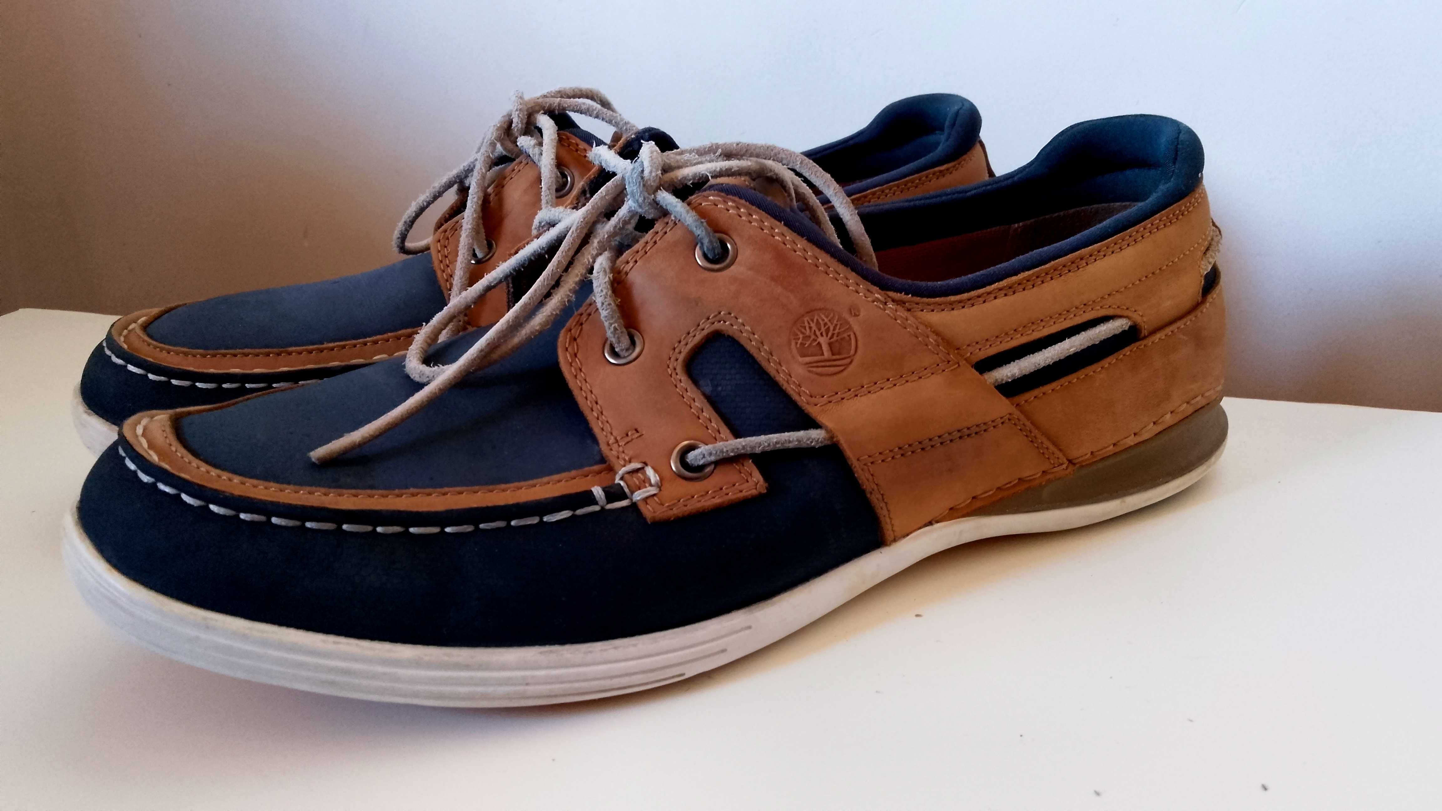 Timberland żeglarskie mokasyny rzemień