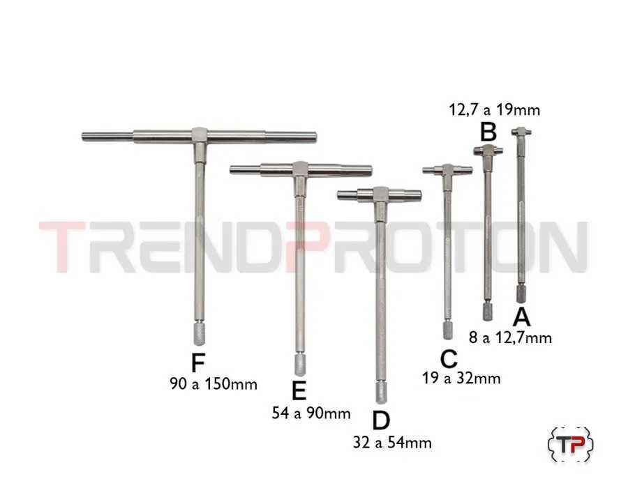 Conjunto de Medidores Telescópicos / Ferramentas de Precisão