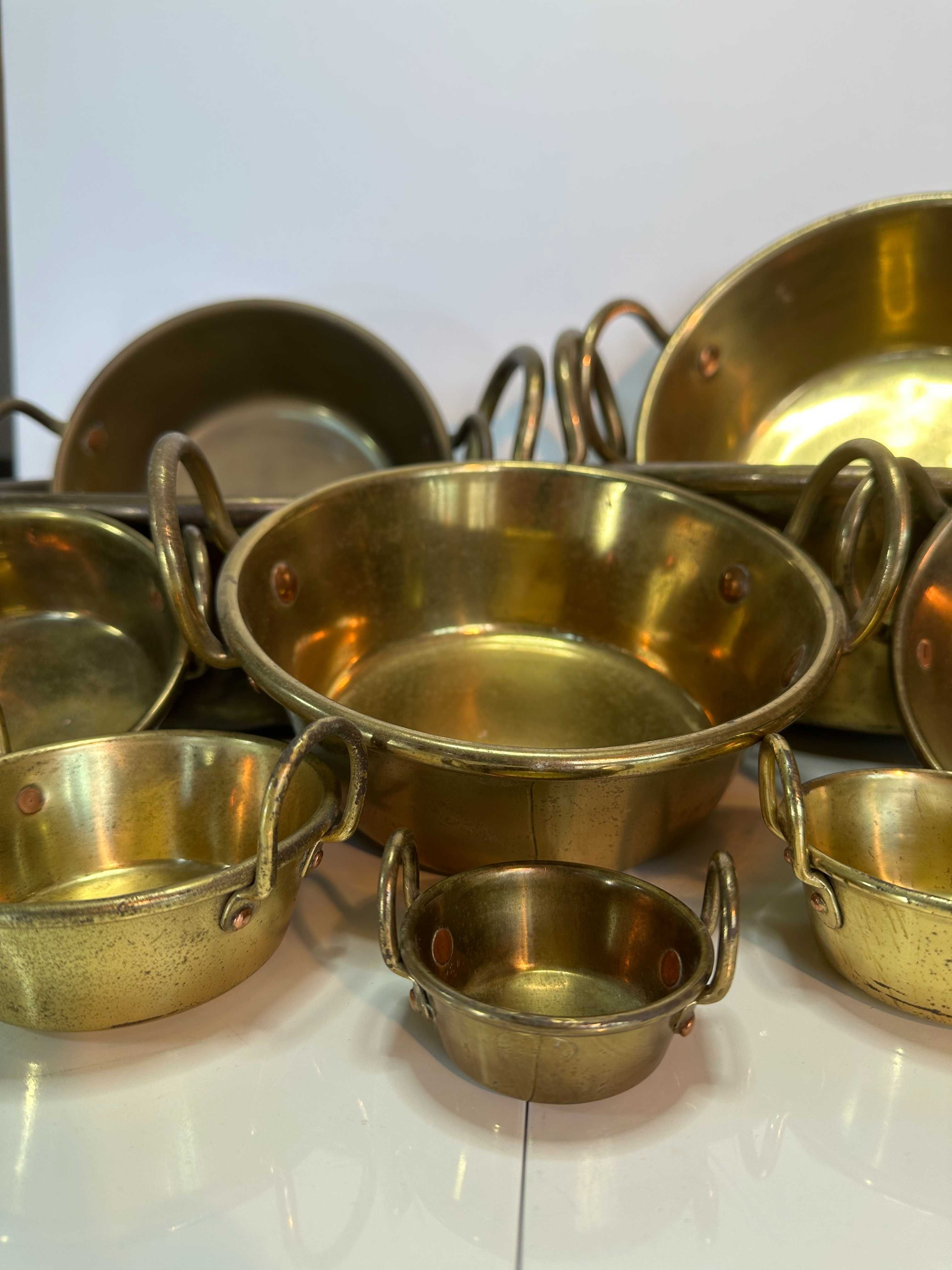 Tachos de Cobre com asas - conjunto 10 peças diferentes tamanhos