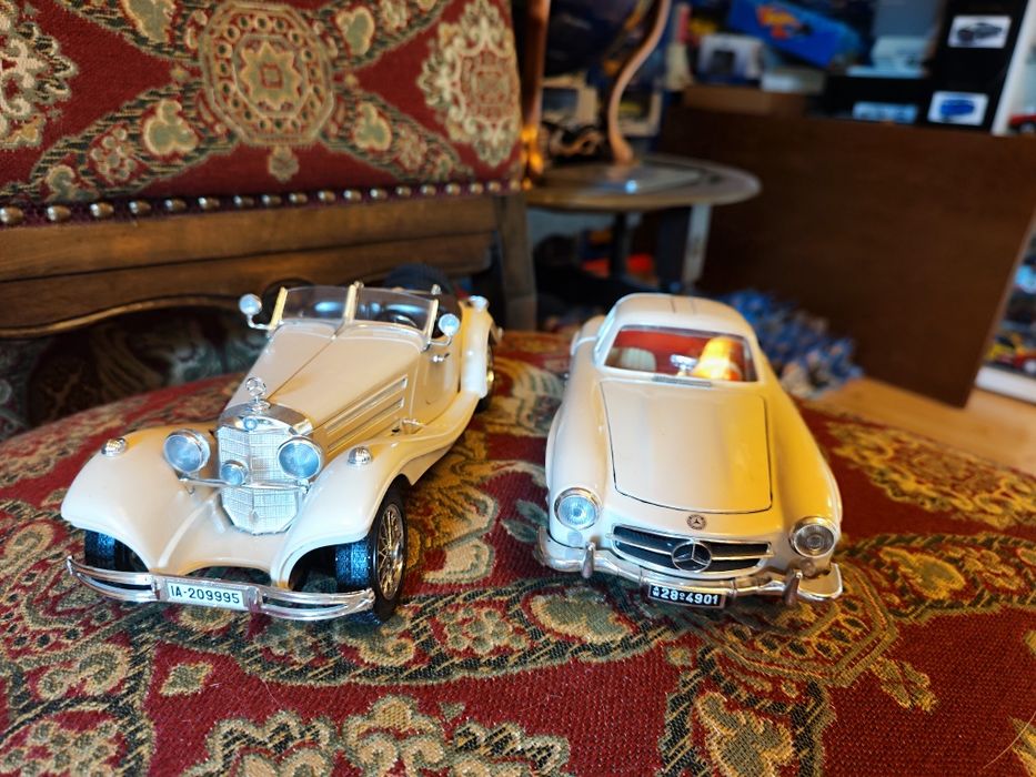 Mercedes 300sl i 500k 2 x burrago 1:18 muzeum Mercedes