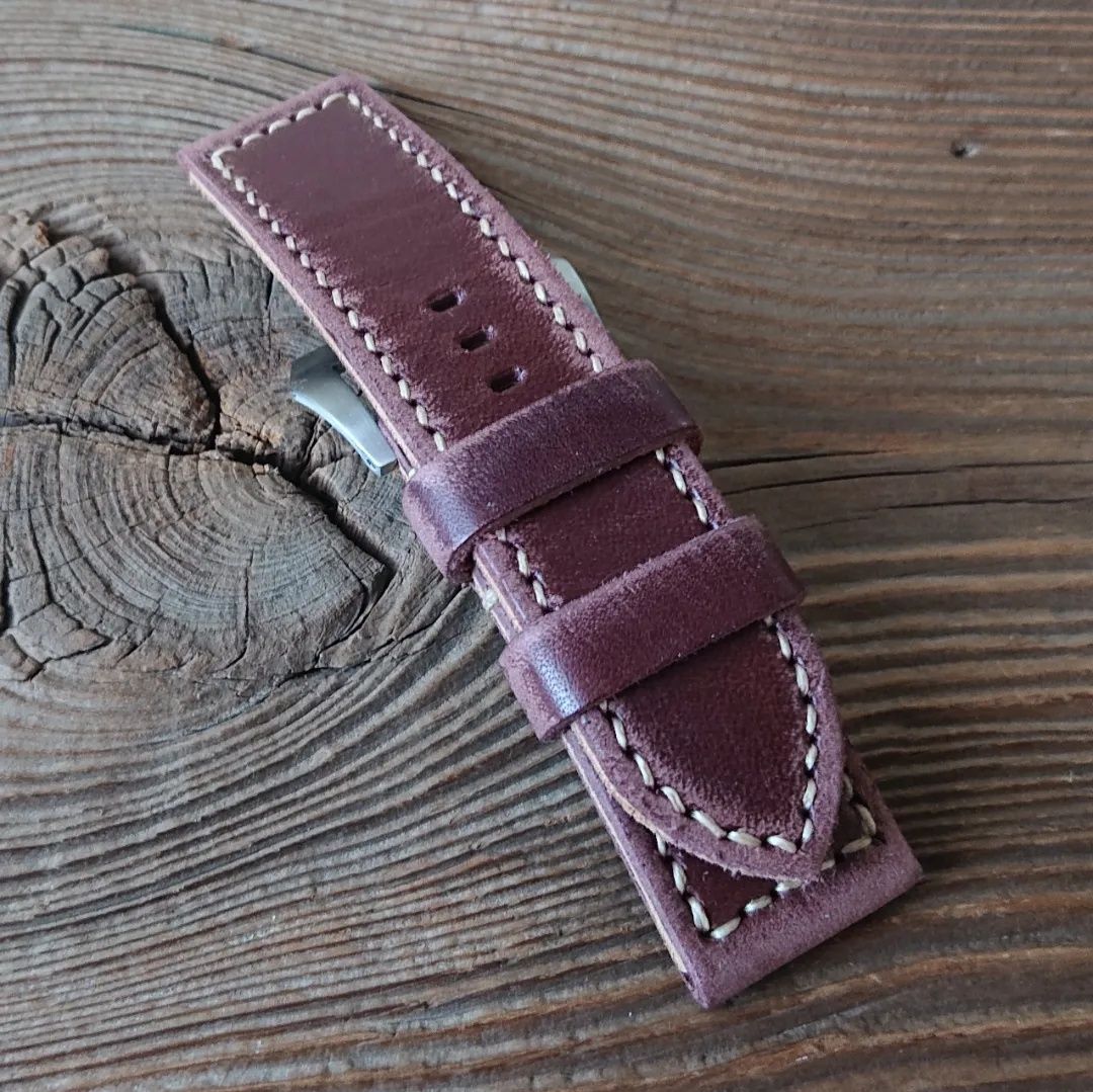 Pasek do zegarka Panerai 26 mm handmade skóra ręcznie robiony