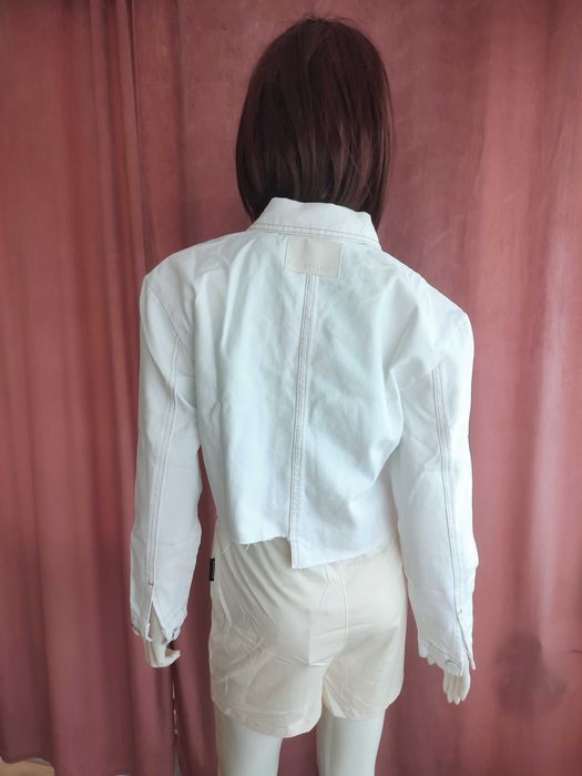 Kurtka jeansowa biała krótka damska r. 38