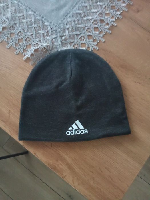 Czapka zimowa męska z polarem w środku kolor grafitowy