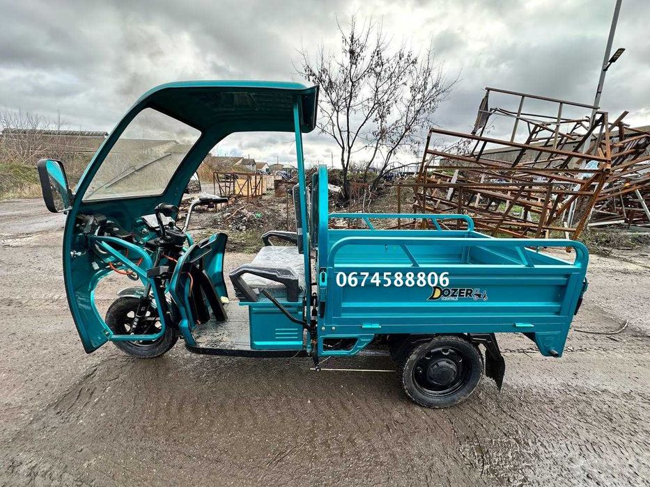 Електро трицикл вантажний Dozer Model-1, 800W Запас ходу 50км до 400кг