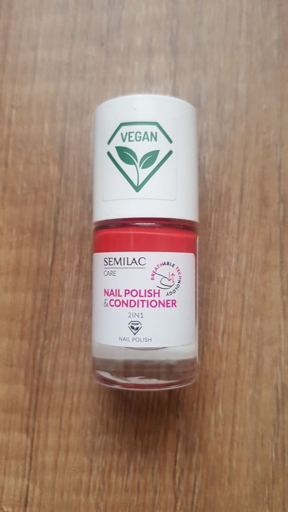 Semilac lakier do paznokci z odżywką 2w1 016 vegan koral