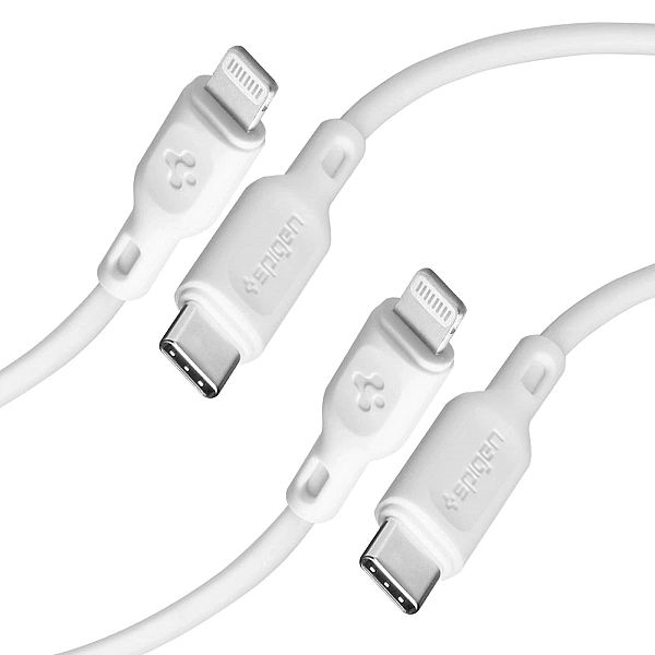 Kabel Spigen DuraSync MFi USB-C / Lightning 2-Pack 100 cm - biały