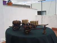 Réplicas de carros de bois em madeira artesanais