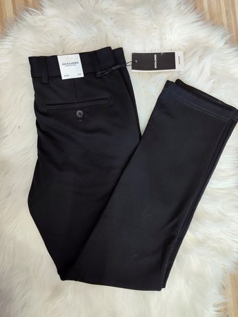 Eleganckie spodnie damskie M L czarne jak garniturowe Jack&jones
