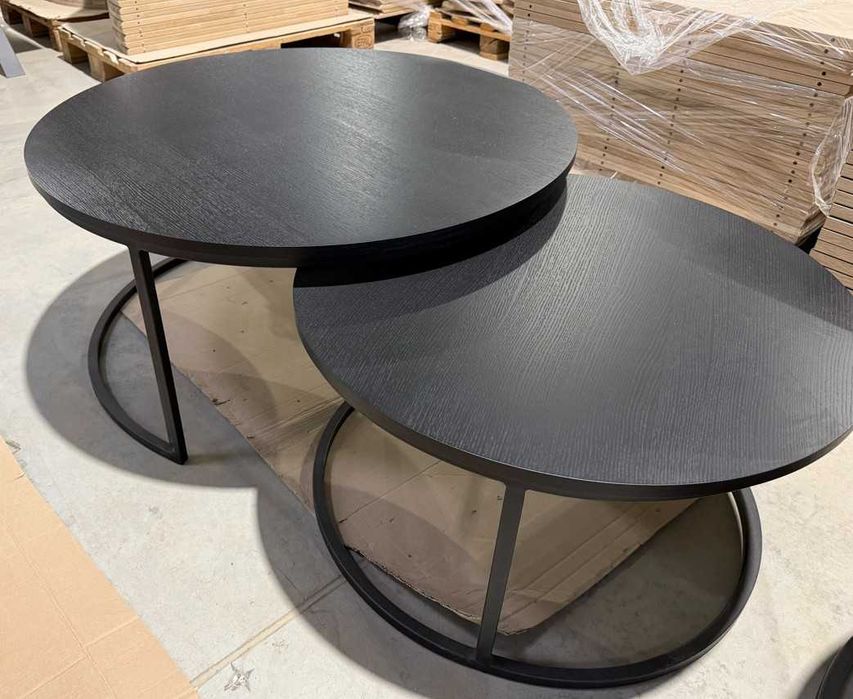 LOFT - stolik kawowy D97 + D75, dębowy