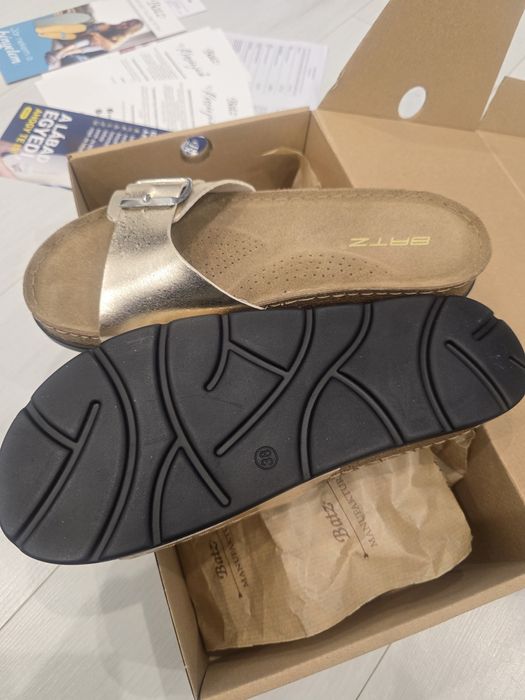 Жіночі шльопанці batz ibiza (gold) 38 розмір.