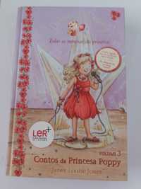 Livro de capa dura "Princesa Poppy " com três historias volume 3.