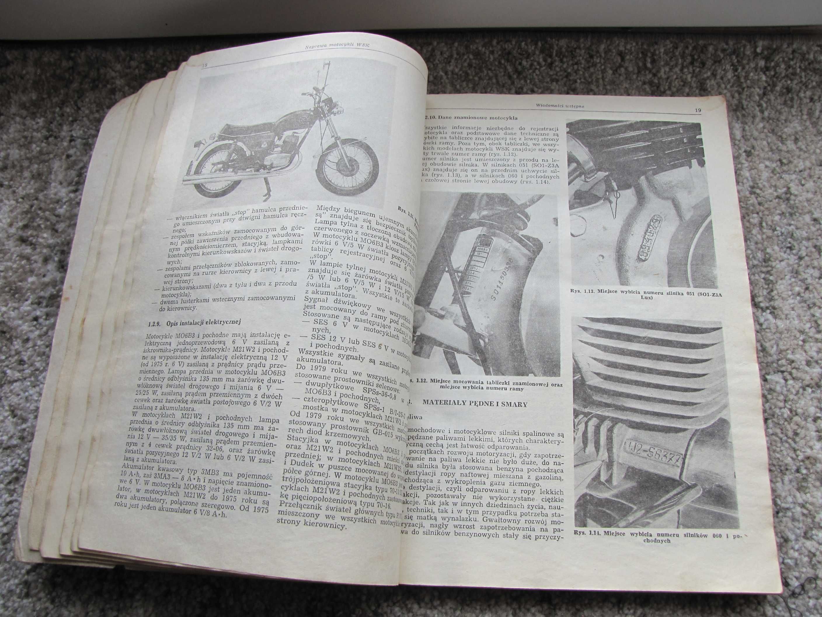 Książka naprawa motocykli Wsk