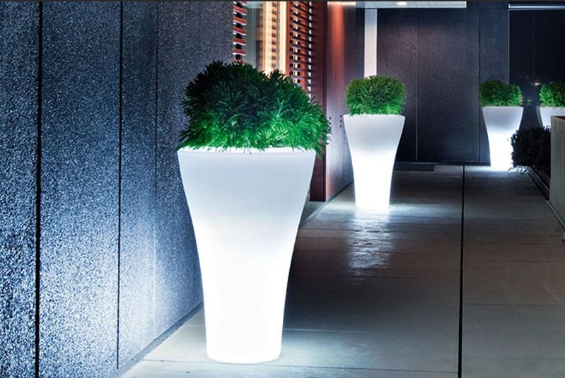 Vasos com iluminação