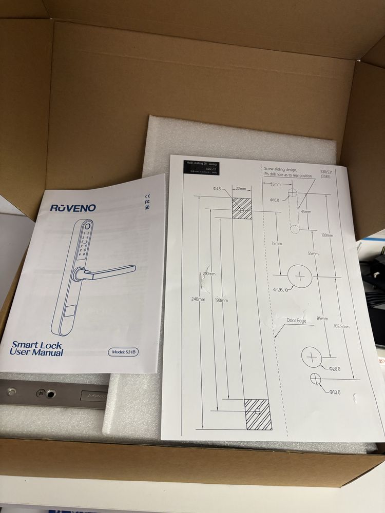 Розумний замок - дверна ручка Ruveno з відбитком пальця Amazon Англія