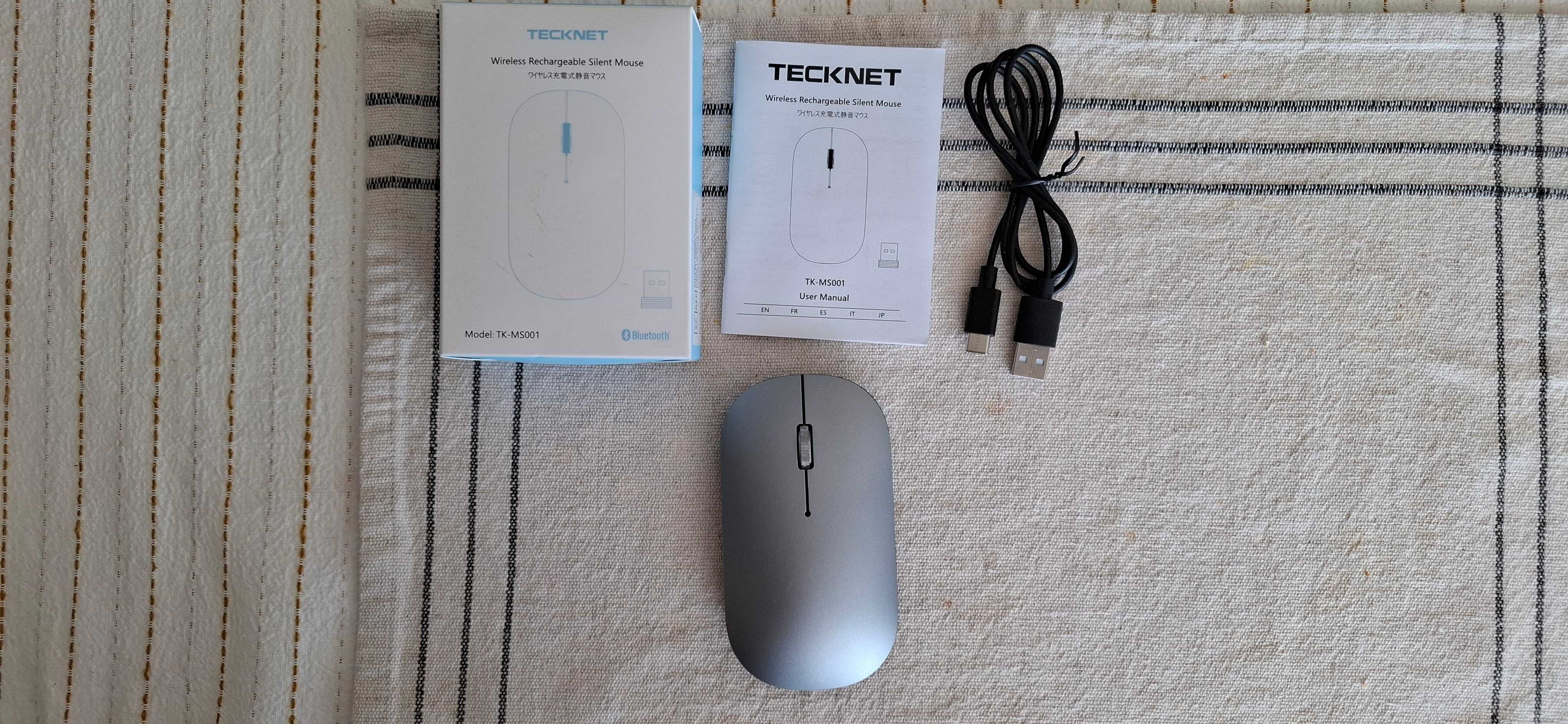 Rato Wireless e Bluetooth recarregável Tecknet TK-MS001