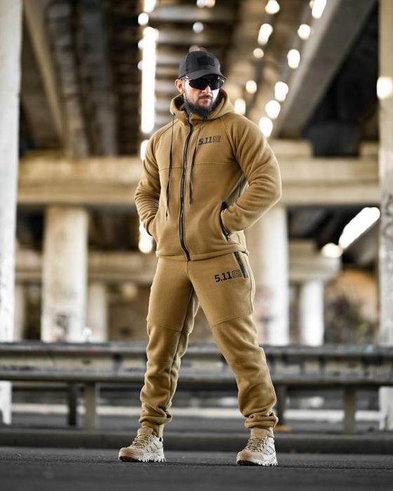 Зимовий флісовий костюм 5.11 койот/мужской спортивный костюм демисезон