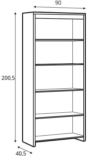 Новий! Стелаж Kaspian REG/90 BRW Польща