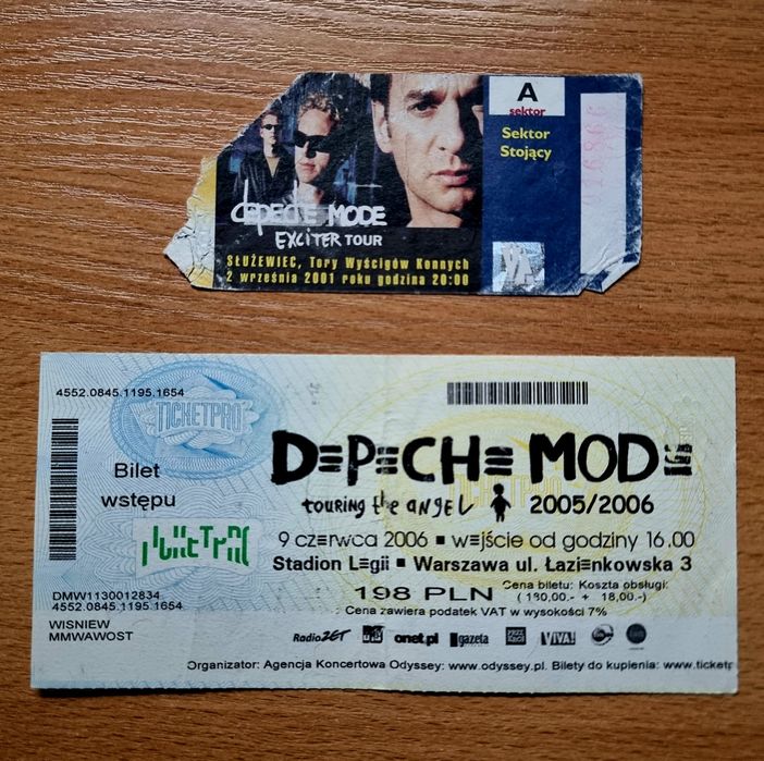 Bilety kolekcjonerskie Depeche Mode szt.2
