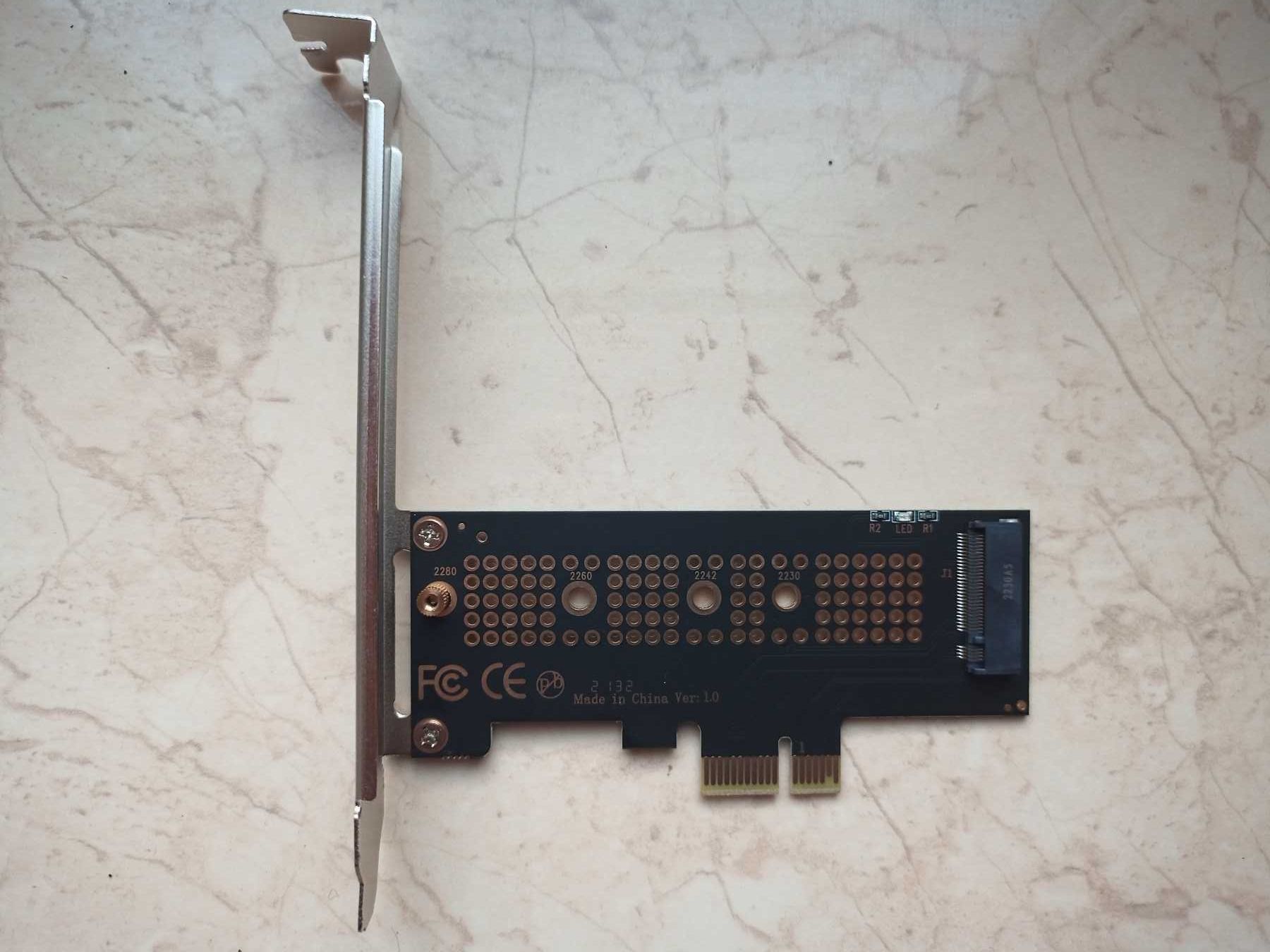 Контроллер переходник для накопителей SSD M.2 NVMe в PCI-e 3.0 x1