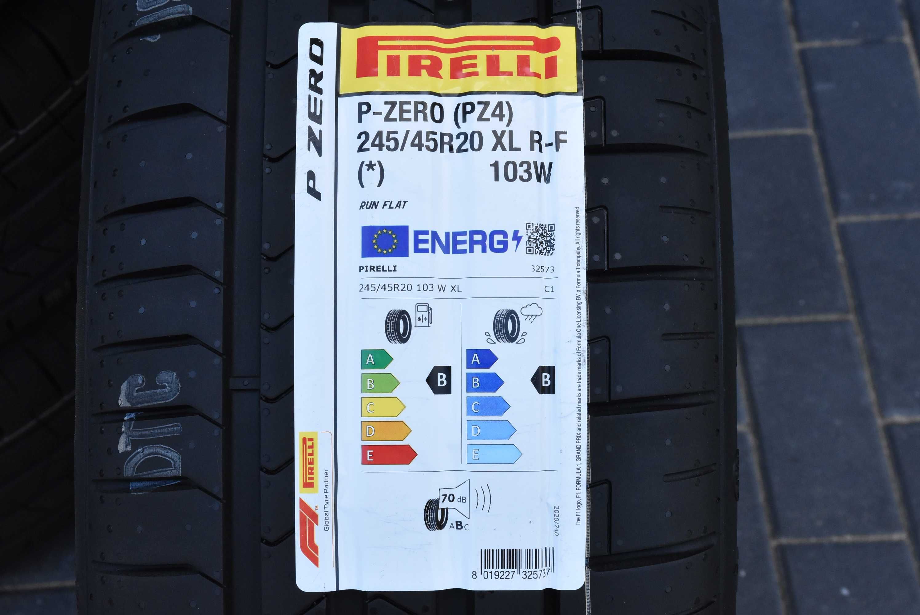 Nowe RUN ON FLAT Pirelli P Zero PZ4 XL FR R-F * 245/40R20 99Y dot2025