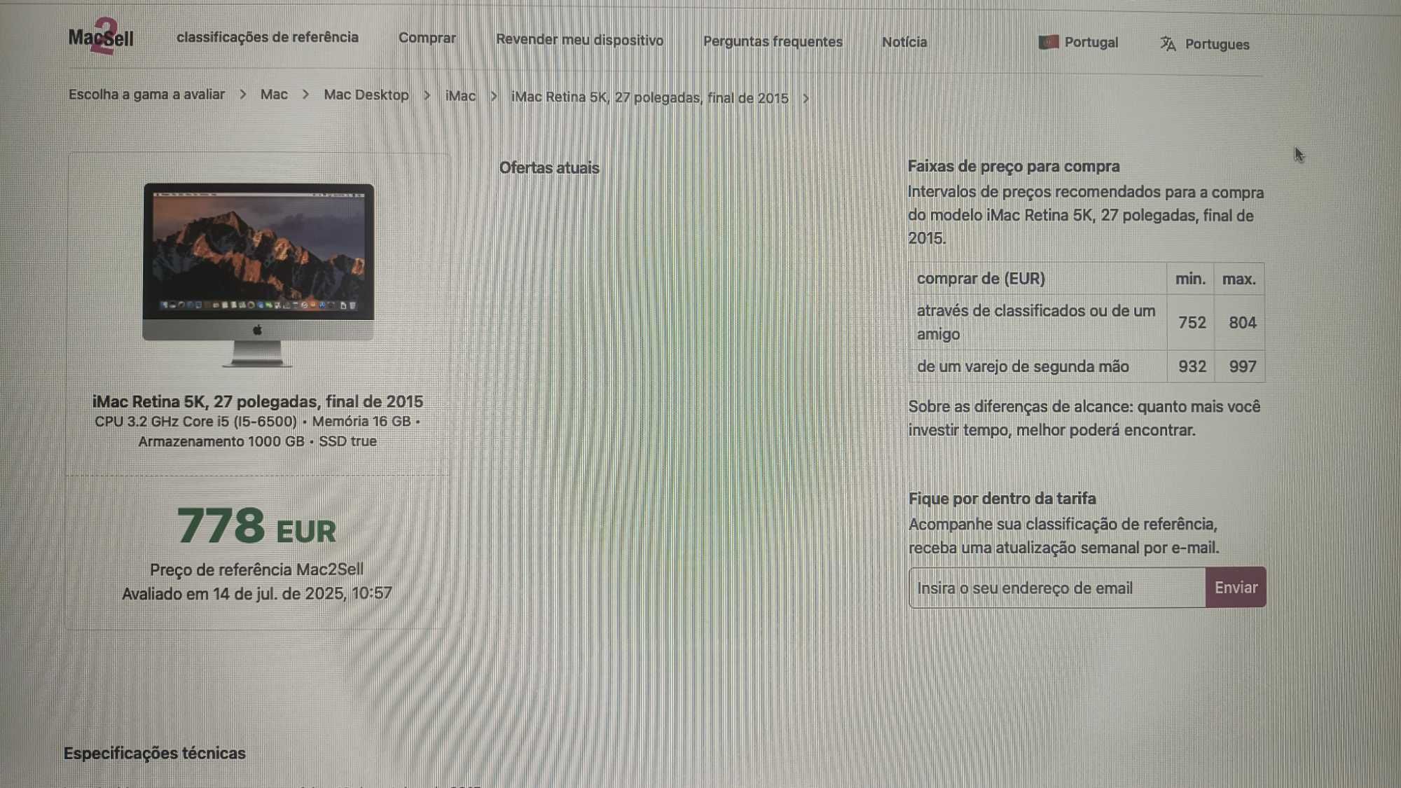 iMac (Retina 5k, 27-inch, Late 2015)
