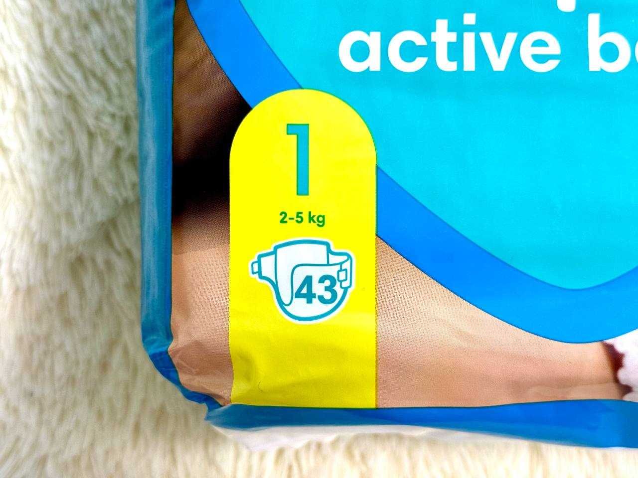 Підгузки Pampers Active Baby 1 (2-5 кг) 43 шт.