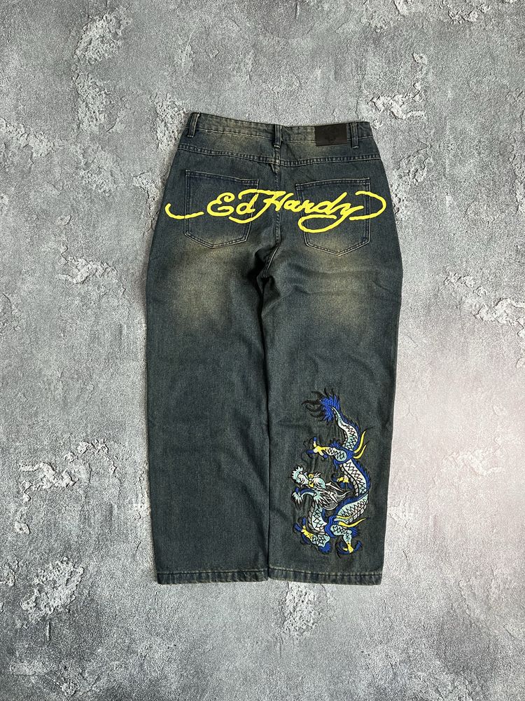 Штани ED HARDY JEANS rap джинси pants baggy y2k sk8