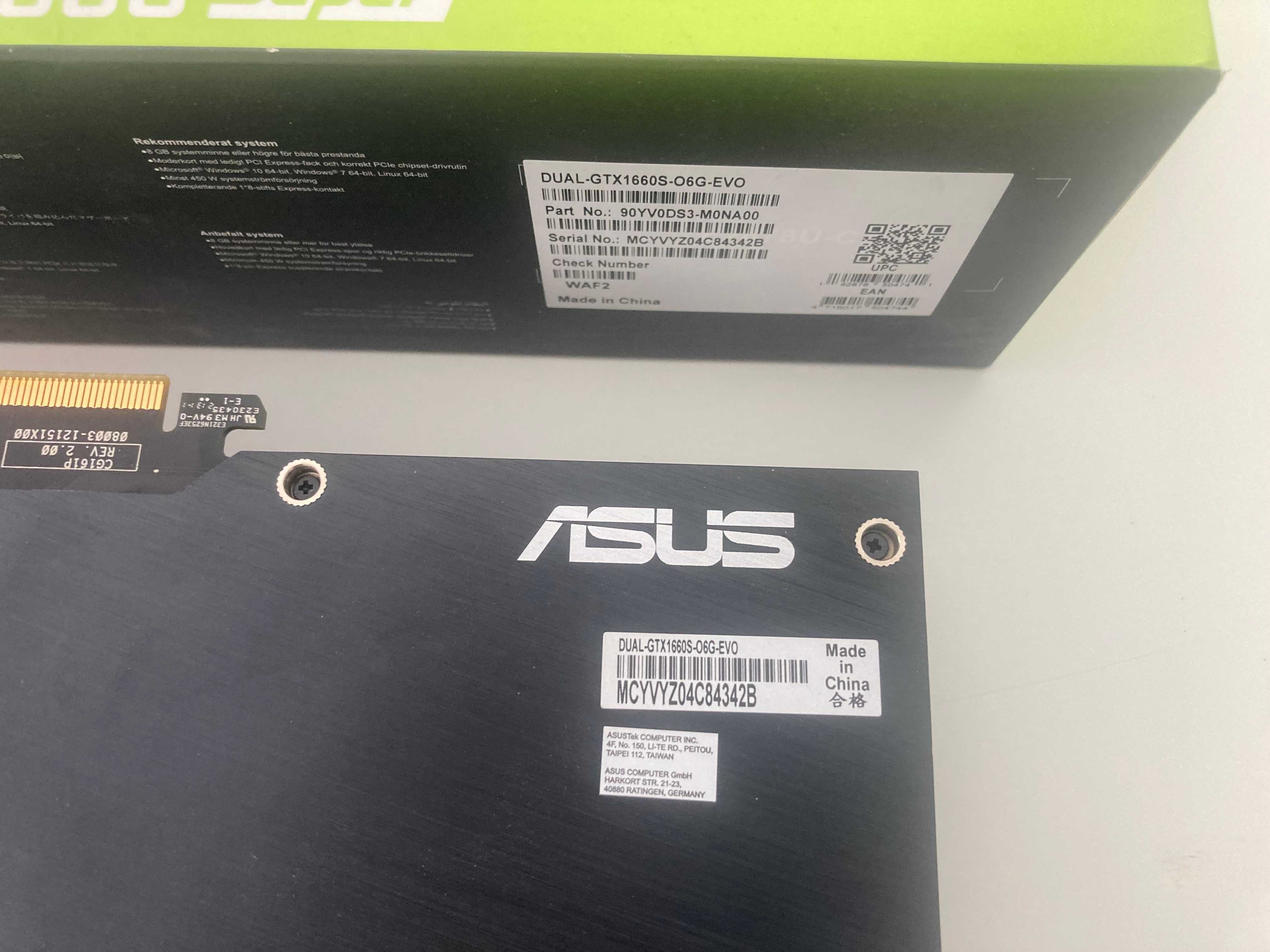 ASUS GeForce GTX 1660 Super DUAL OC 6GB GDDR6