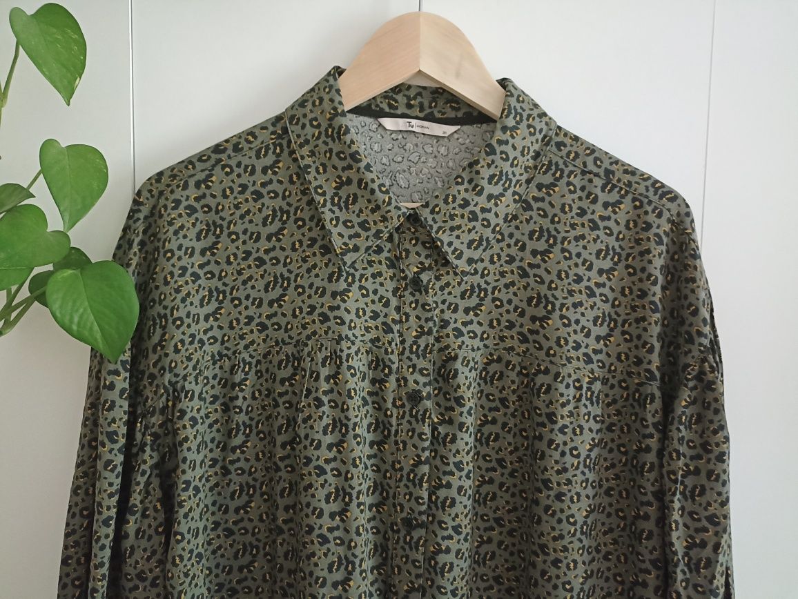 Sukienka oversize plus size panterka 4XL