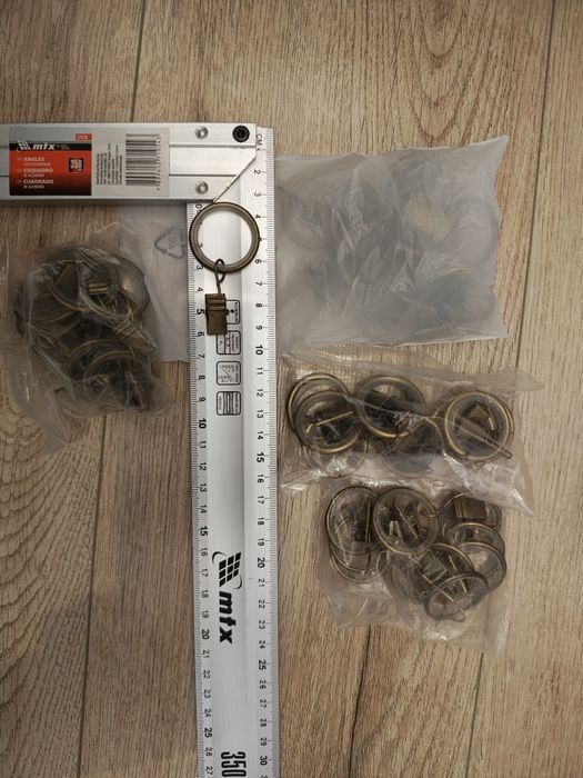 Ciche kółka z żabkami 24mm/32mm ANTYK MOSIĄDZ 10 sztuk (105 max)