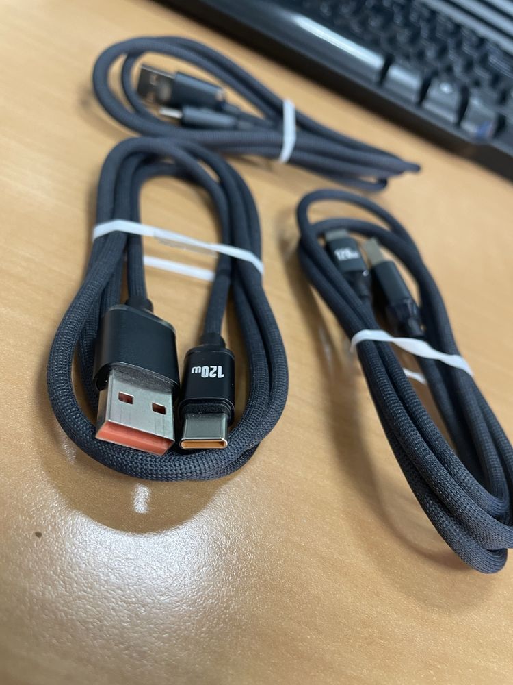 NOVO pack 3x Cabos Carregamento rápido 120W Android USB / Type C
