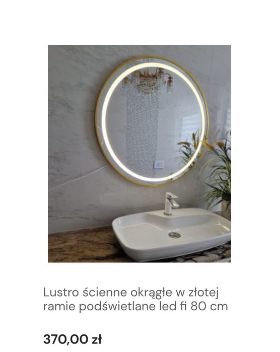 Lustra owalne podświetlane led  aluminiowych ramach