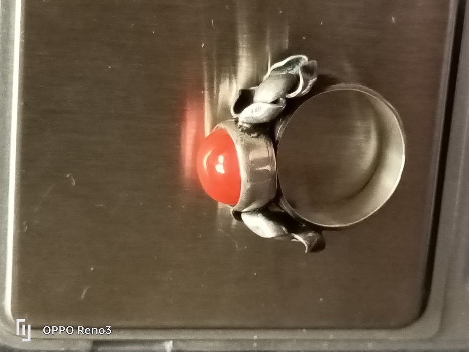 Pierścionek Kwiat Jabłoni / Koral Naturalny