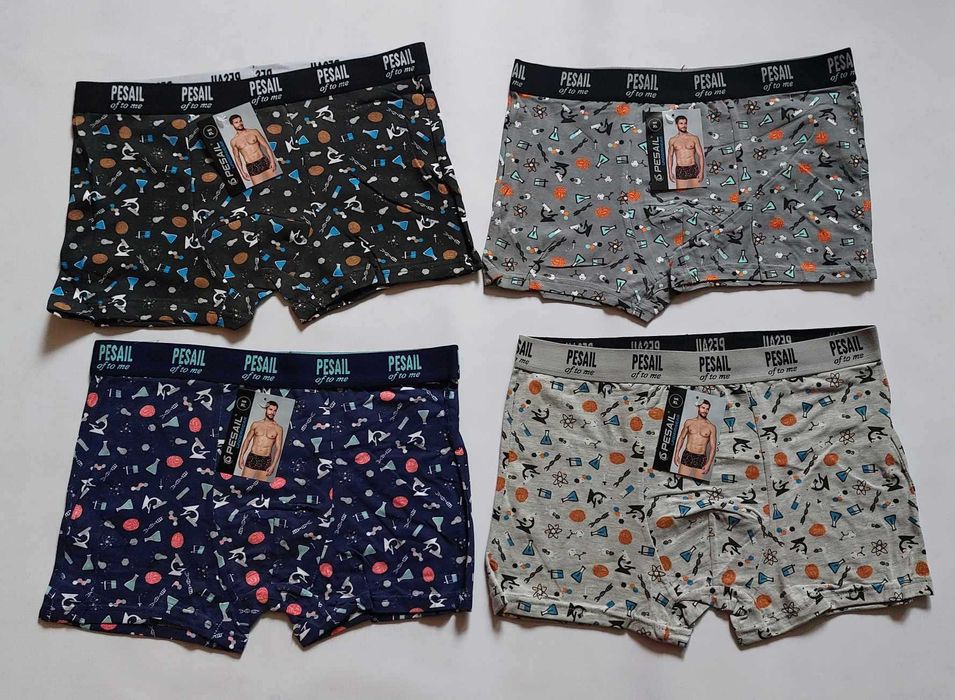 4 sztuki Bokserki męskie majtki PESAIL bawełna 4PAK r XL pas 76-108cm