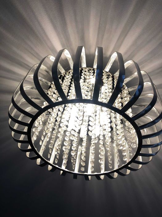 Lampa z kryształami led agata meble