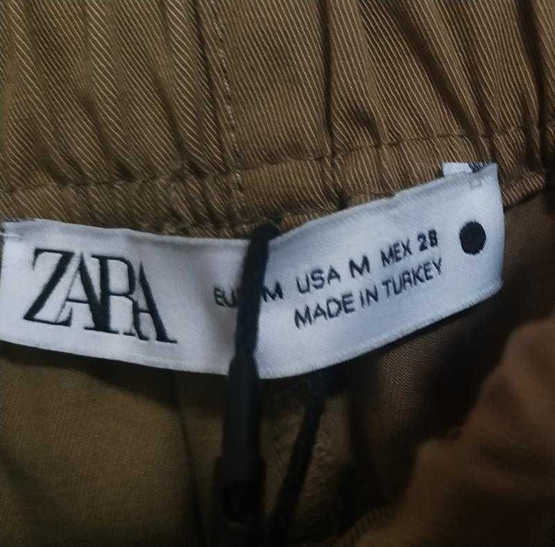 Новые! брюки/штаны парашюты/карго цвета хаки от zara