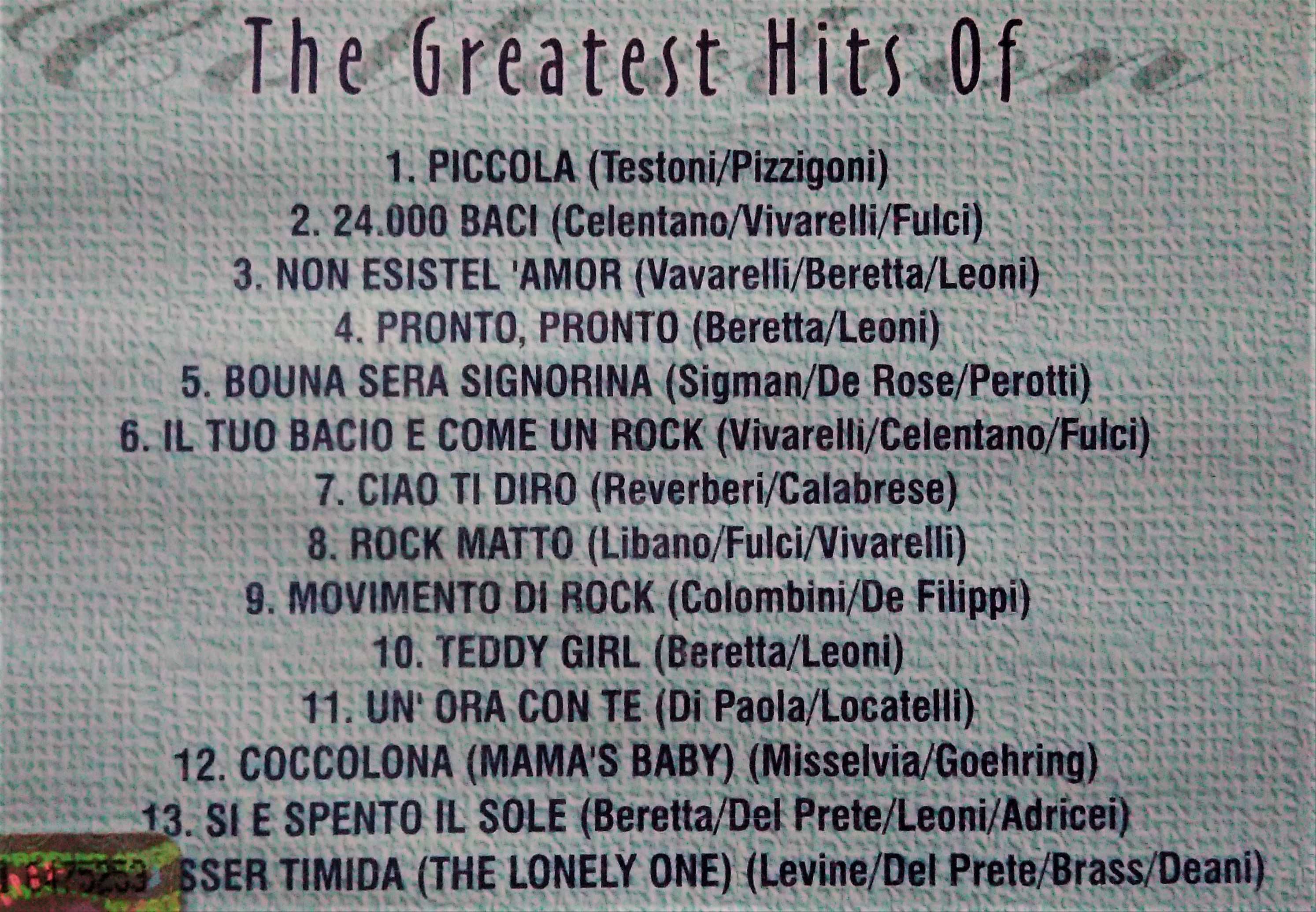 Płyta Cd - Adriano Celentano - Greatest Hits