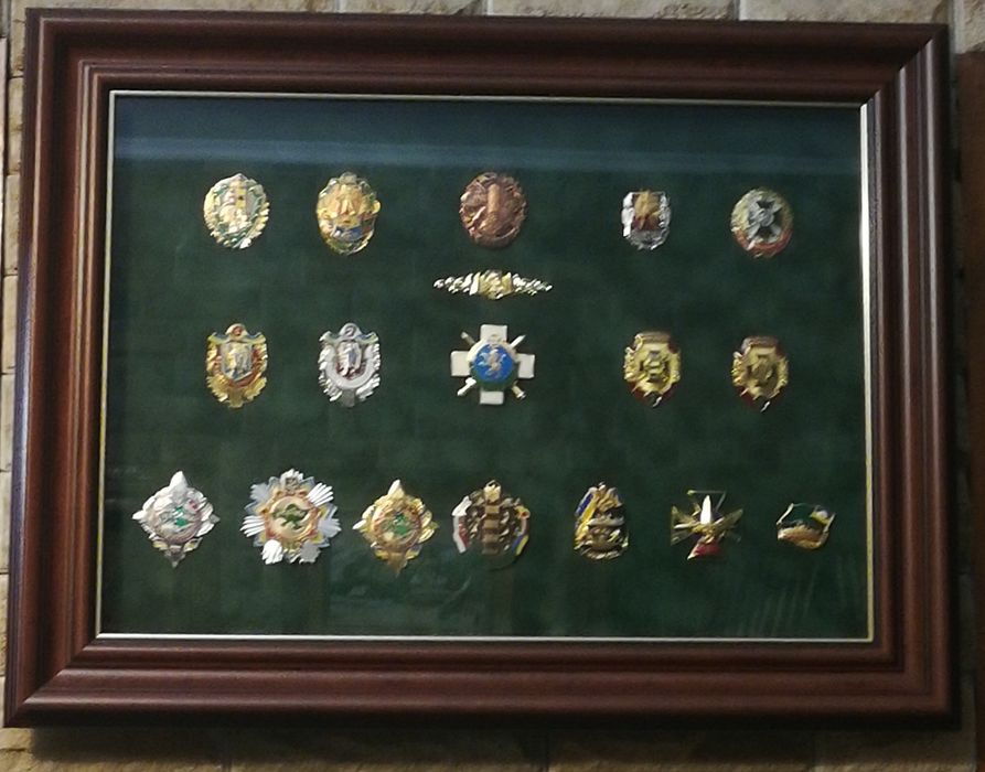 Большая композиция знаков погранвойск Украины.