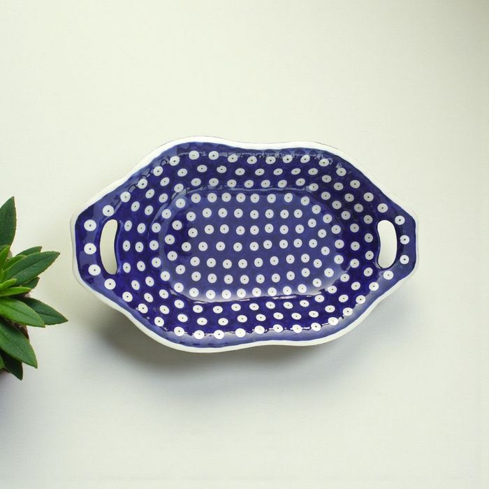 Półmisek owalny pogłębiony.Ceramika Bolesławiec