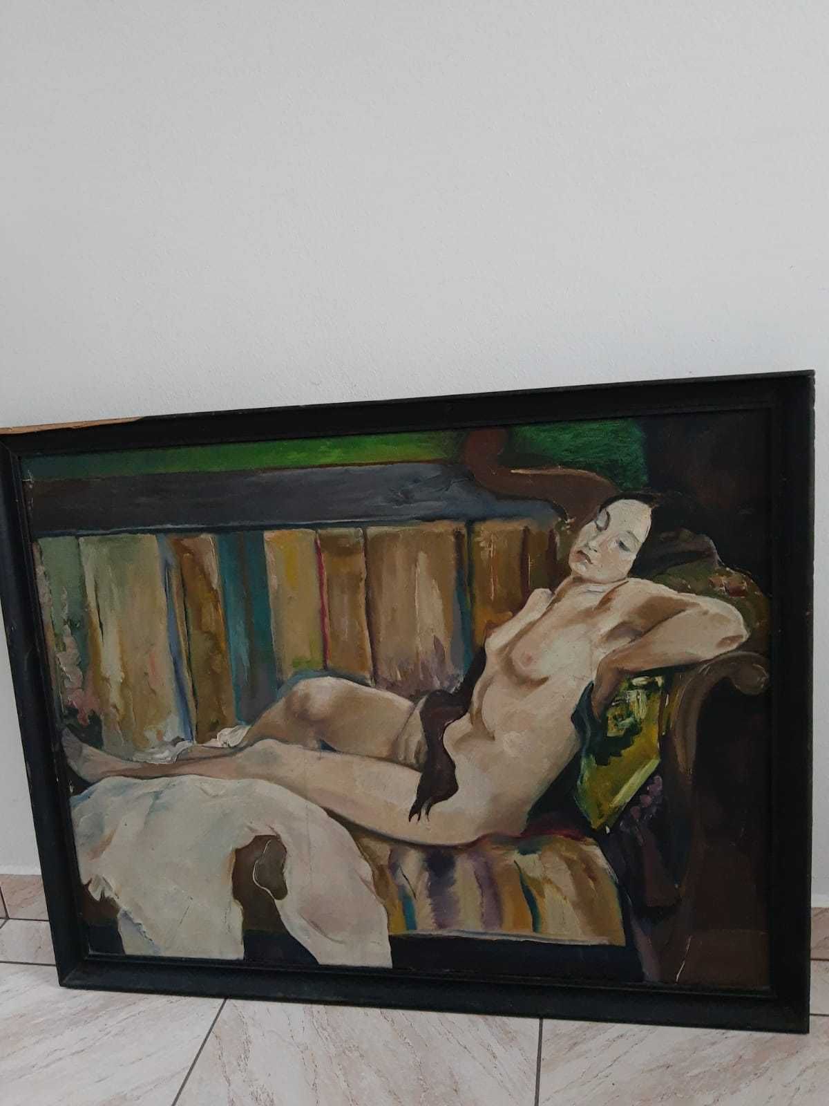 Obraz olejny - Akt (naga kobieta) - Ryszard Kalamarz