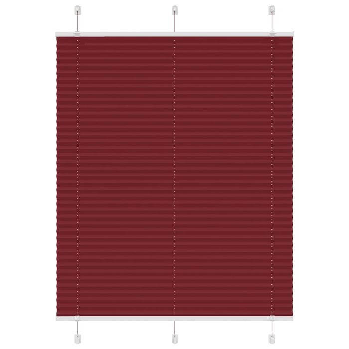 Vidaxl Roleta Plisowana Bordowy Czerwony 105X100 Cm Szerokość Tkaniny