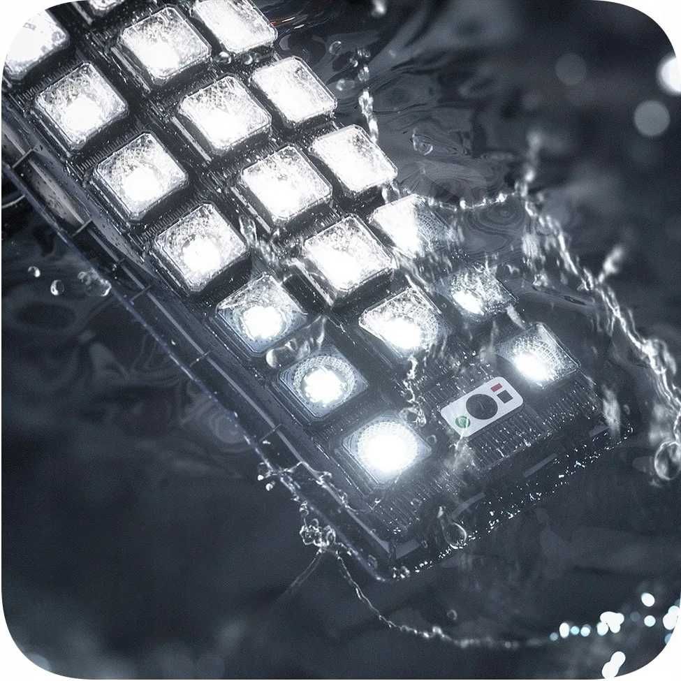 DUŻA Lampa solarna uliczna 600 LED 2000w MOCNA Halogen Zewnętrzna SOLA