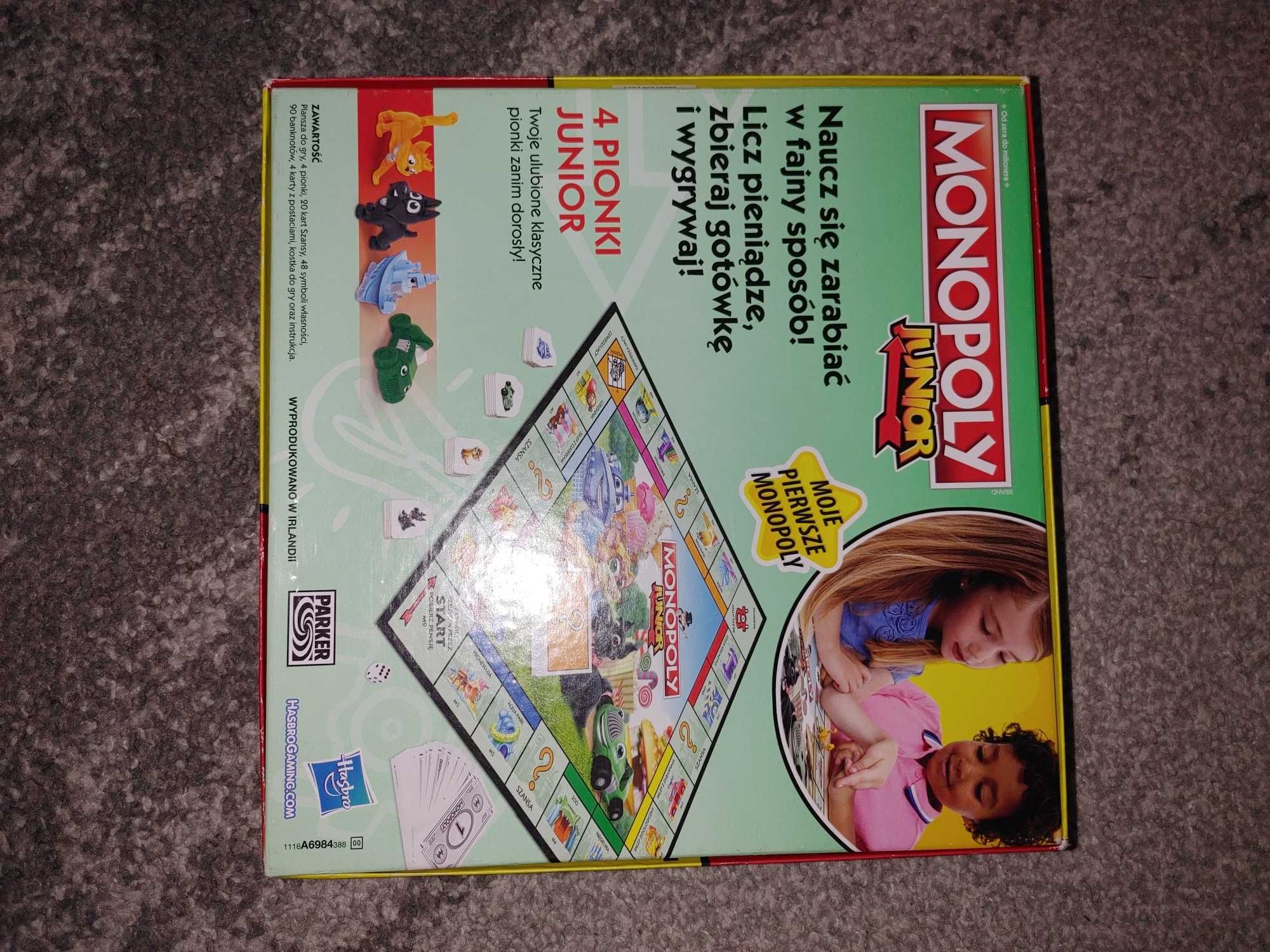 Oryginalna gra monopoly junior- Orzeszek ,   jak nowa