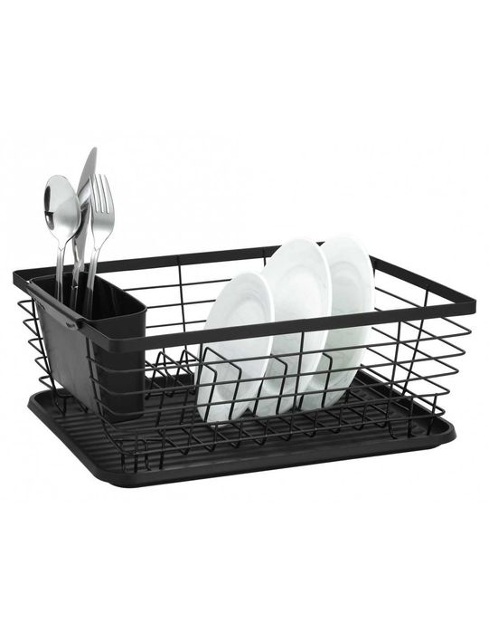 duża Suszarka do naczyń naczynia ociekacz czarna 36 cm kh-1355